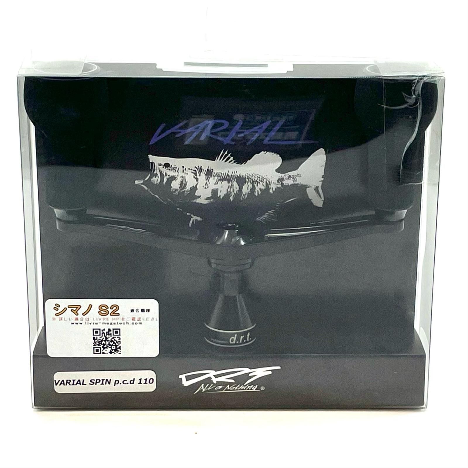 尾張小牧店 DRT | ディビジョンレーベルタックルズ その他釣具 VARIAL SPIN 110 バリアル スピン 110 シマノS2 スピニングリールパーツ ハンドル ブラック 89