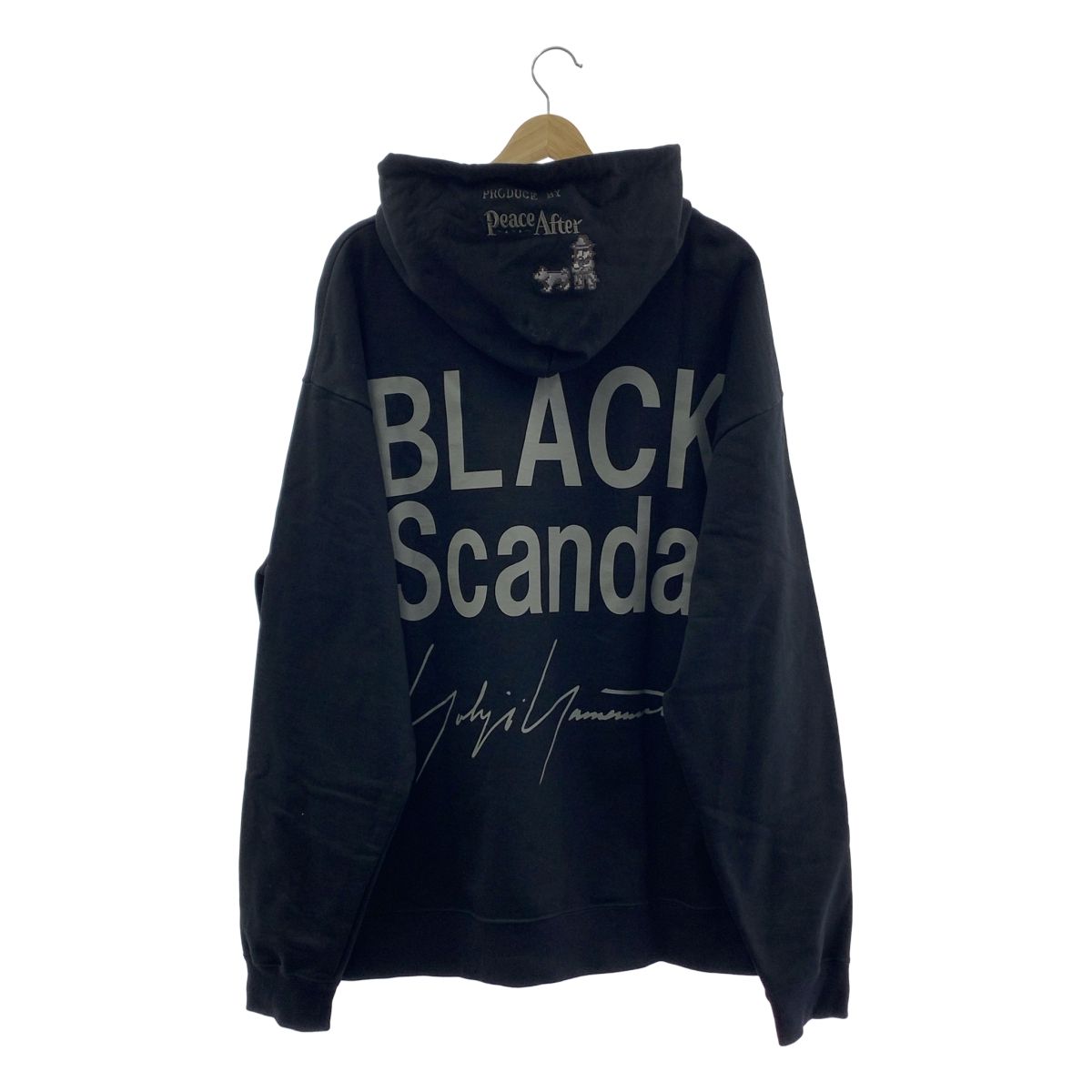 BLACK Scandal YOHJI YAMAMOTO / ブラックスキャンダルヨウジヤマモト | 2021AW | ×PEACE AND AFTER ピースアンドアフター / フード刺しゅう スウェットパーカー | 4 | ブラック | メンズ BLACK Scandal YOHJI YAMAMOTO / ブラックスキャンダルヨウジヤマモト
