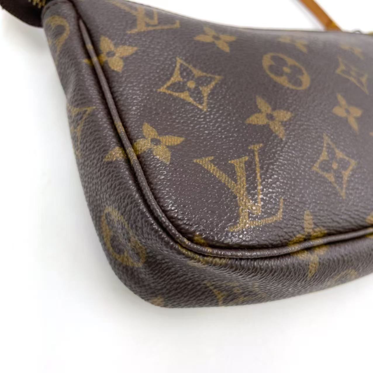 レザー×PVC ブラウン