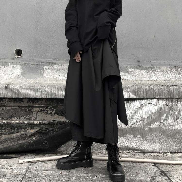 超希少！リミフゥ ひし形パンツ 2019SS 変形型 サルエルパンツ ブラック antiqua 変形サルエルパンツ パンツ レディース ボトムス 送料