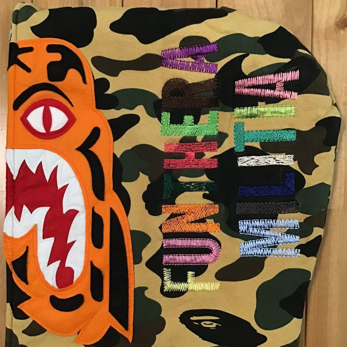 1st camo yellow タイガー パーカー Lサイズ tiger full zip hoodie a