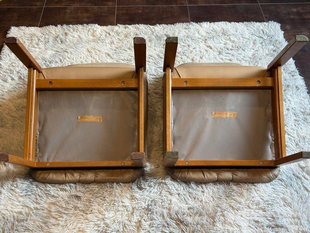 ②FUKURA フクラ　レザー　ヴィンテージ　レトロ　本革　ミッドセンチュリー ②FUKURA フクラ レザー ヴィンテージ レトロ 本革 ミッドセンチュリー