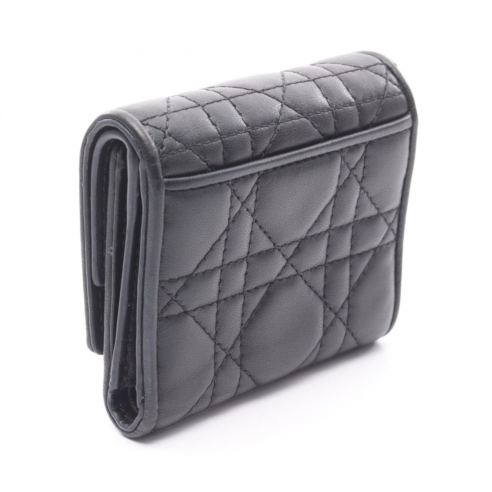 ディオール＊Lady Dior＊ロータスウォレット＊ブラック＊財布＊三つ折り Christian Dior ディオール 財布 三つ折り Lady ロータス