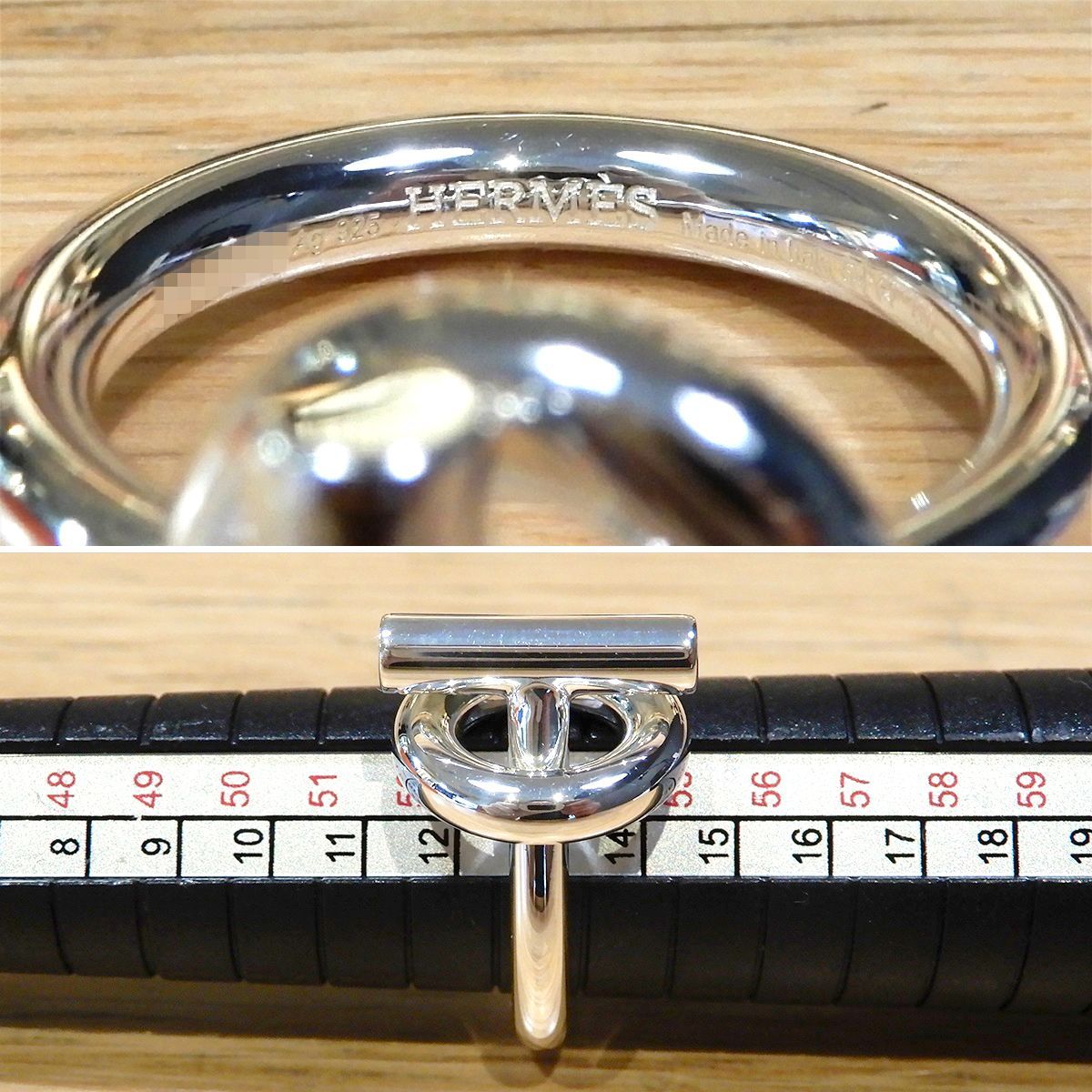 新品未使用】エルメス エシャペ MM リング SV925 #54 約13号 シルバー 