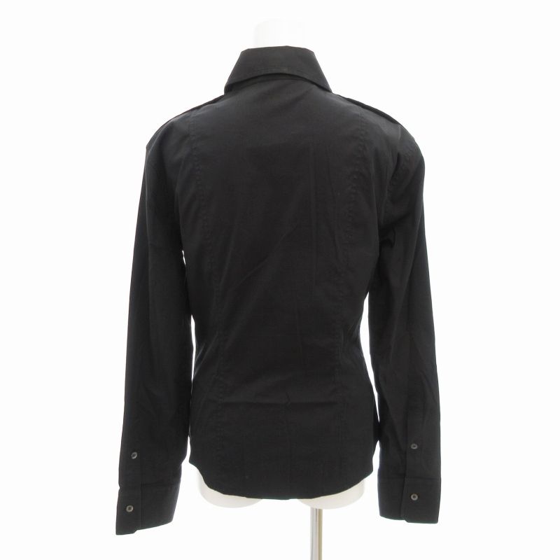 グッチ GUCCI シャツ ブラウス 長袖 イタリア製 40 黒 ブラック 203-1917-4906 /HO ■GY09 ☆AA★ レディース グッチ GUCCI シャツ ブラウス 長袖 イタリア製 40 黒 ブラック