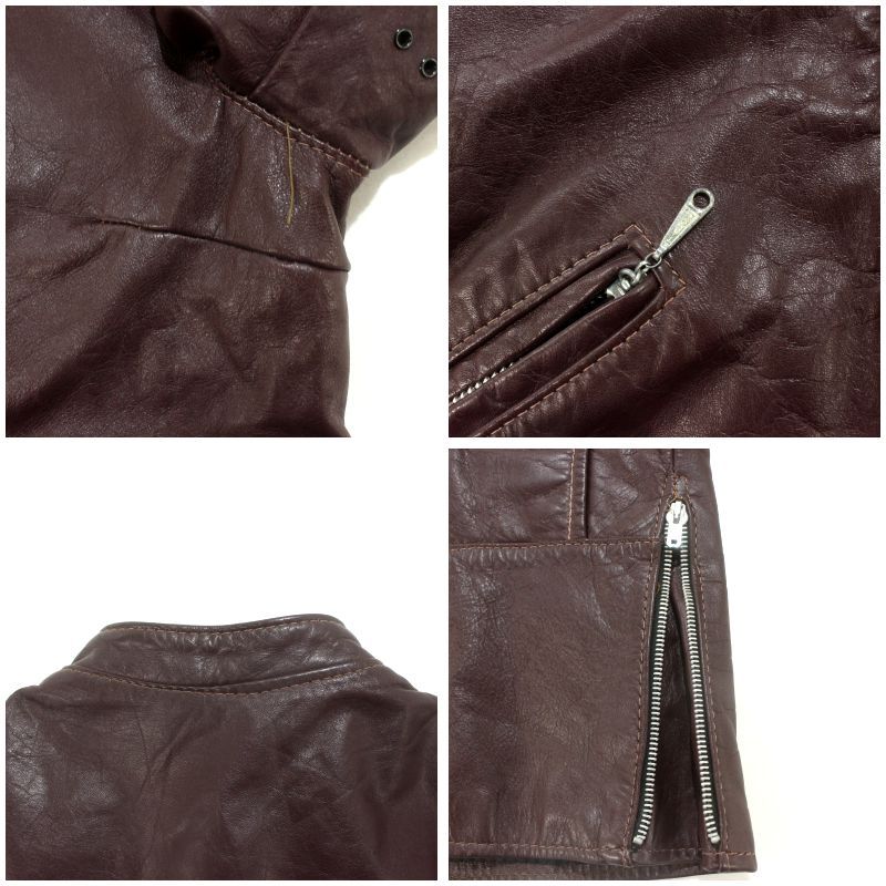 70s vintage ブルックス BROOKS シングルライダースジャケット メンズ