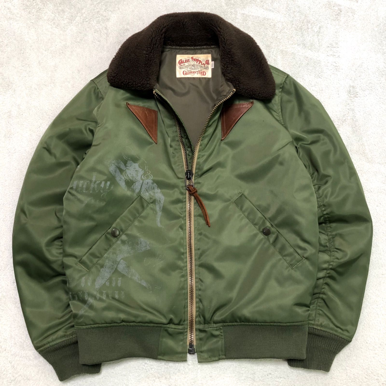 CALEE B-15A フライトジャケット ボンバージャケット ピンナップガール