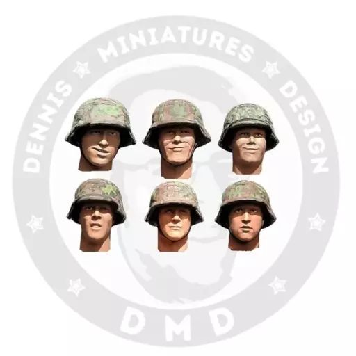 プラモデル　1/35 WW.II ドイツ武装親衛隊兵士 頭部セット (6個入) レジンキャストキット [DHM35H02] 中古】プラモデル 1/35 WW.II ドイツ武装親衛隊兵士 頭部セット