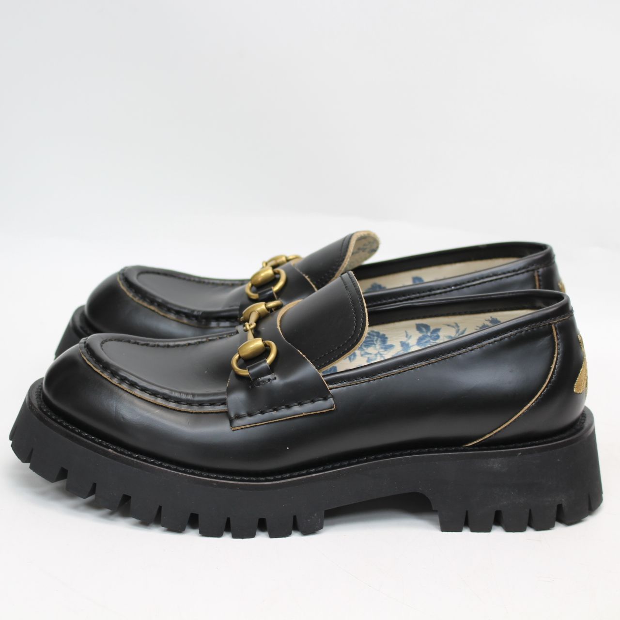 IS238)【美品】グッチ ホースビット ローファー ブラック ビー Bee 蜂