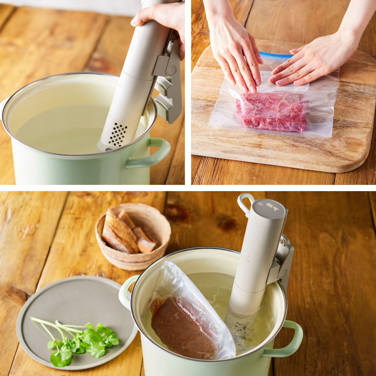 【新品・未使用】BRUNO コンパクト低温調理器　ベージュ コンパクト低温調理器 グレージュの通販 | BRUNO online