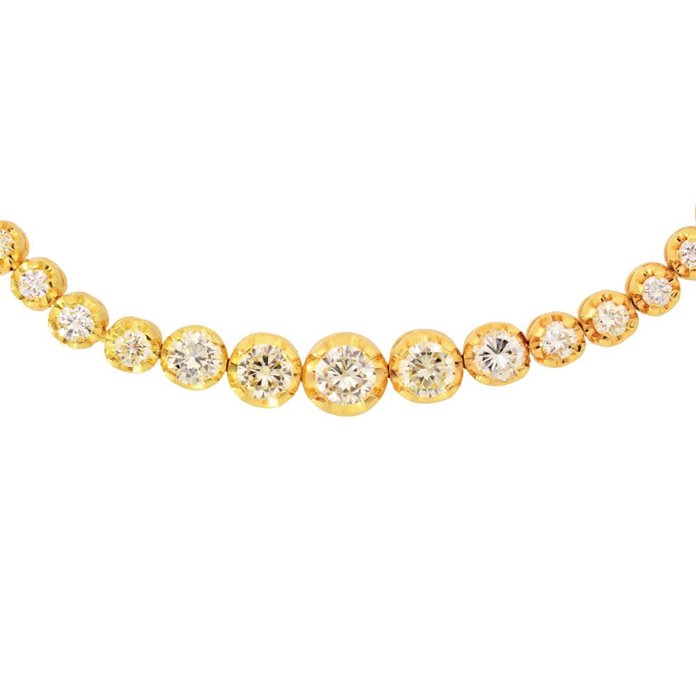 テニス ブレスレット ダイヤモンド 2.00ct K18YG 9.0g 17cm