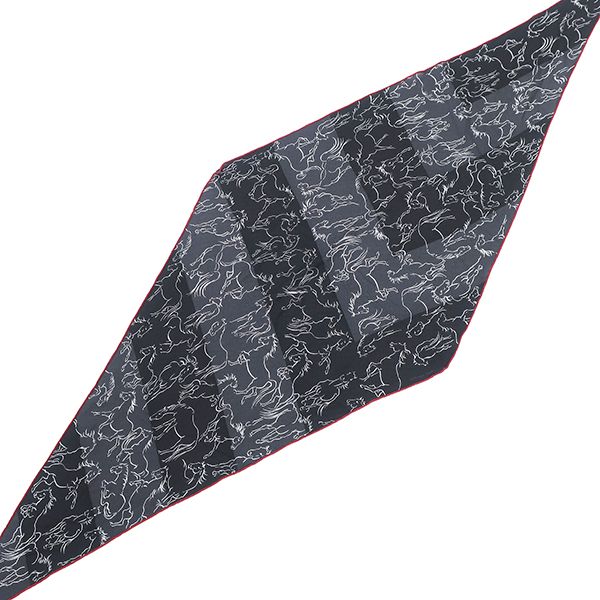 極美品エルメス カレ90 プリセ プリーツ 大空の狂気 気球柄 ピンク系