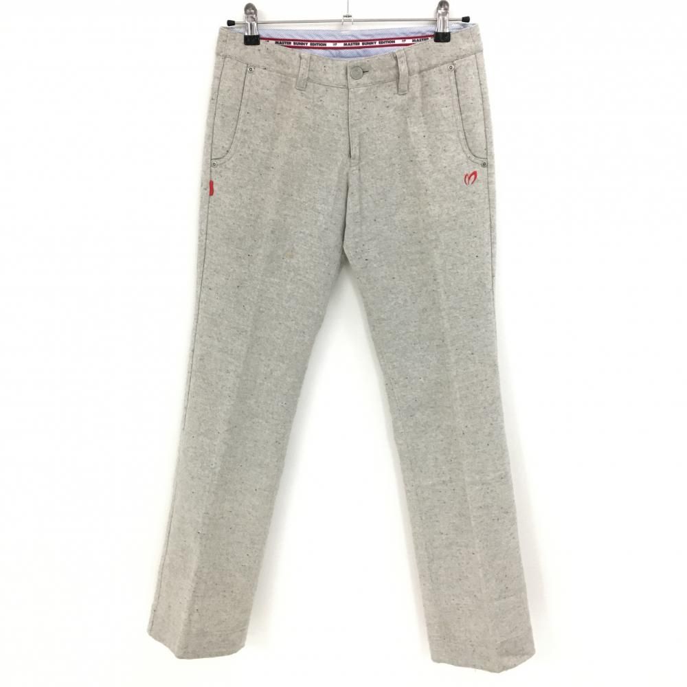 マスターバニー パンツ 杢ライトグレー ウール混 蓄熱裏地 レディース