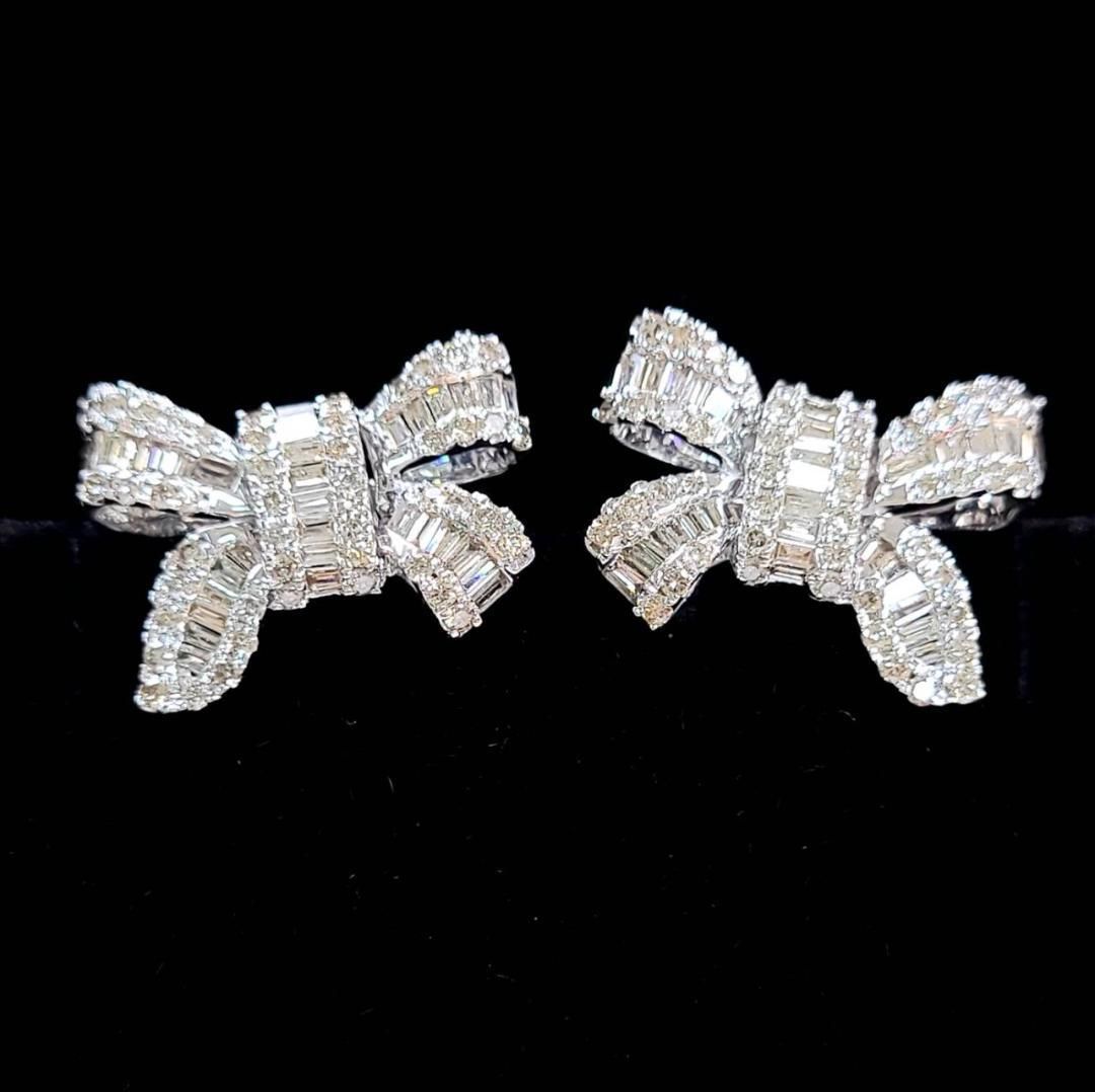 可愛い！人気のリボン 1ct ダイヤモンド K18 yg ピアス 鑑別書付き