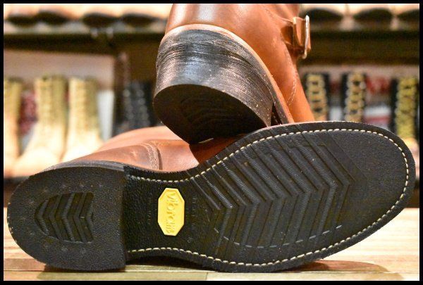 9E 美品 黒タグ】Chippewa チペワ エンジニア 1901M05 茶 タン