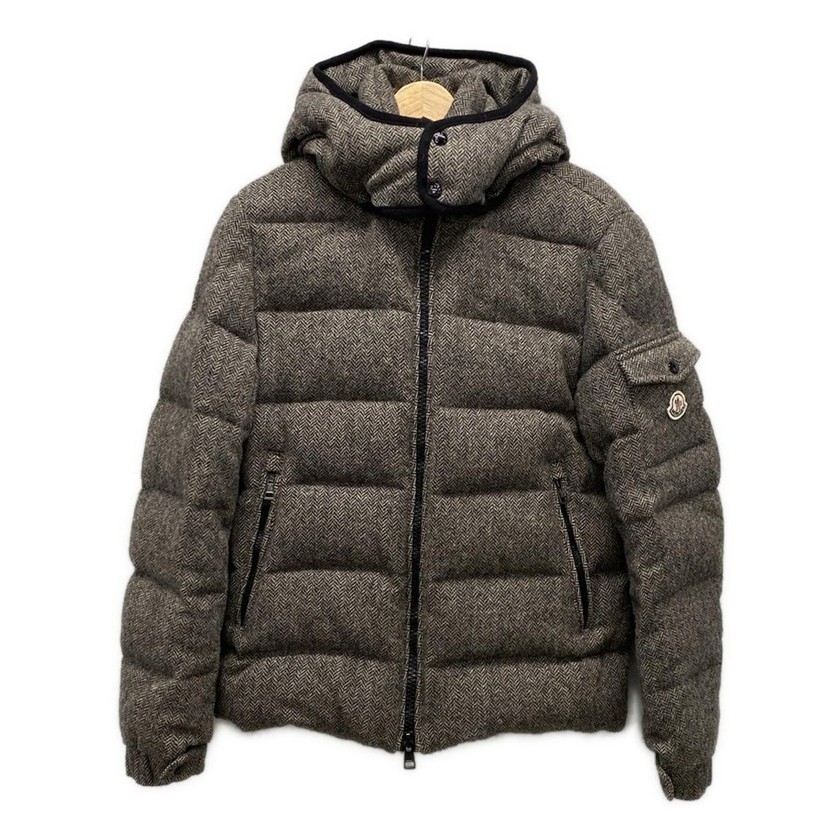 MONCLER ダウンジャケット ダークブラウン 取り外しフード