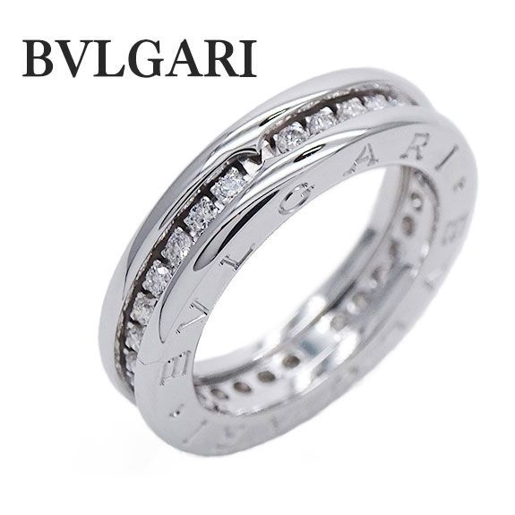 ブルガリ BVLGARI リング レディース ブランド 指輪 750WG ダイヤモンド B-zero1 ビーゼロワン ホワイトゴールド #50 約10号 ジュエリー 磨き済み