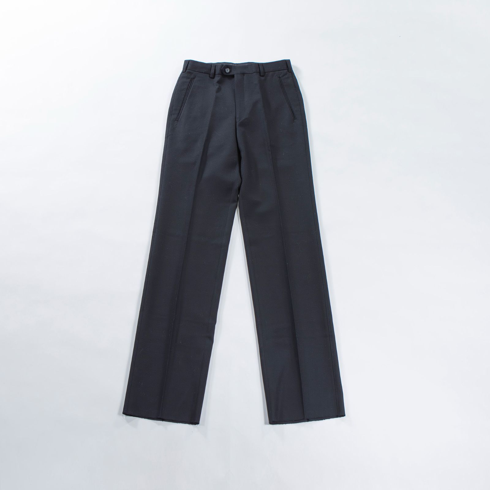 イヴサンローラン 新品未使用 Yves Saint Laurent diffusion hommes ウールトラウザー ストレート ブラック パンツ スラックス センタープレス