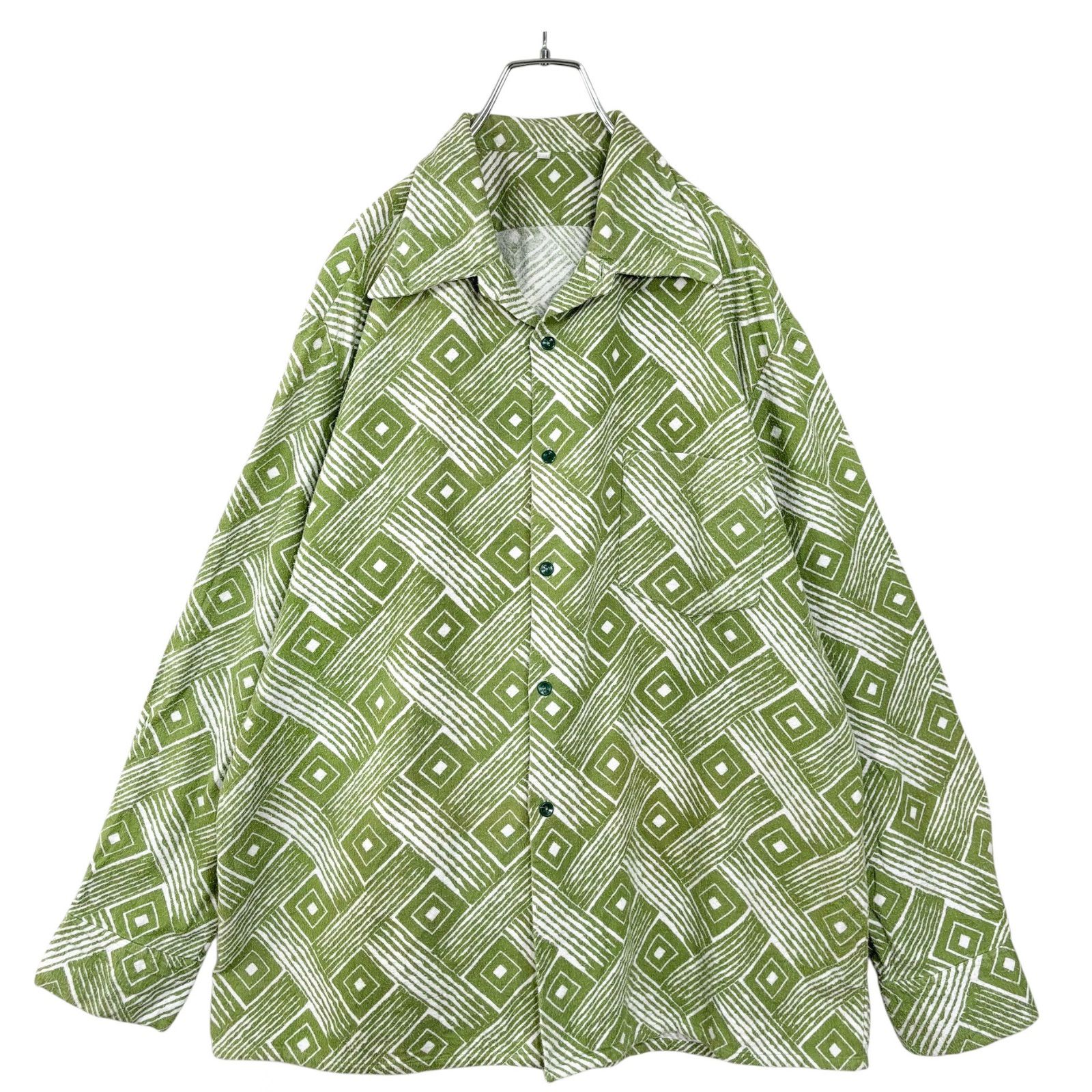 70s Rigas apgerbs L S chamois cross design shirt