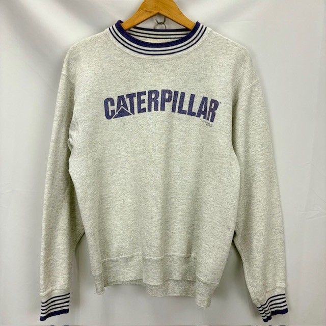 CAT CATEPILLAR 90年代 プリント クルーネック スウェット トレーナー サイズM 企業物 07042603 01