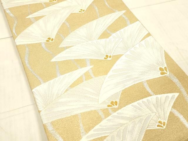 平和屋着物○六通柄袋帯 華飾 金銀糸 正絹 逸品 DAAX8715cm