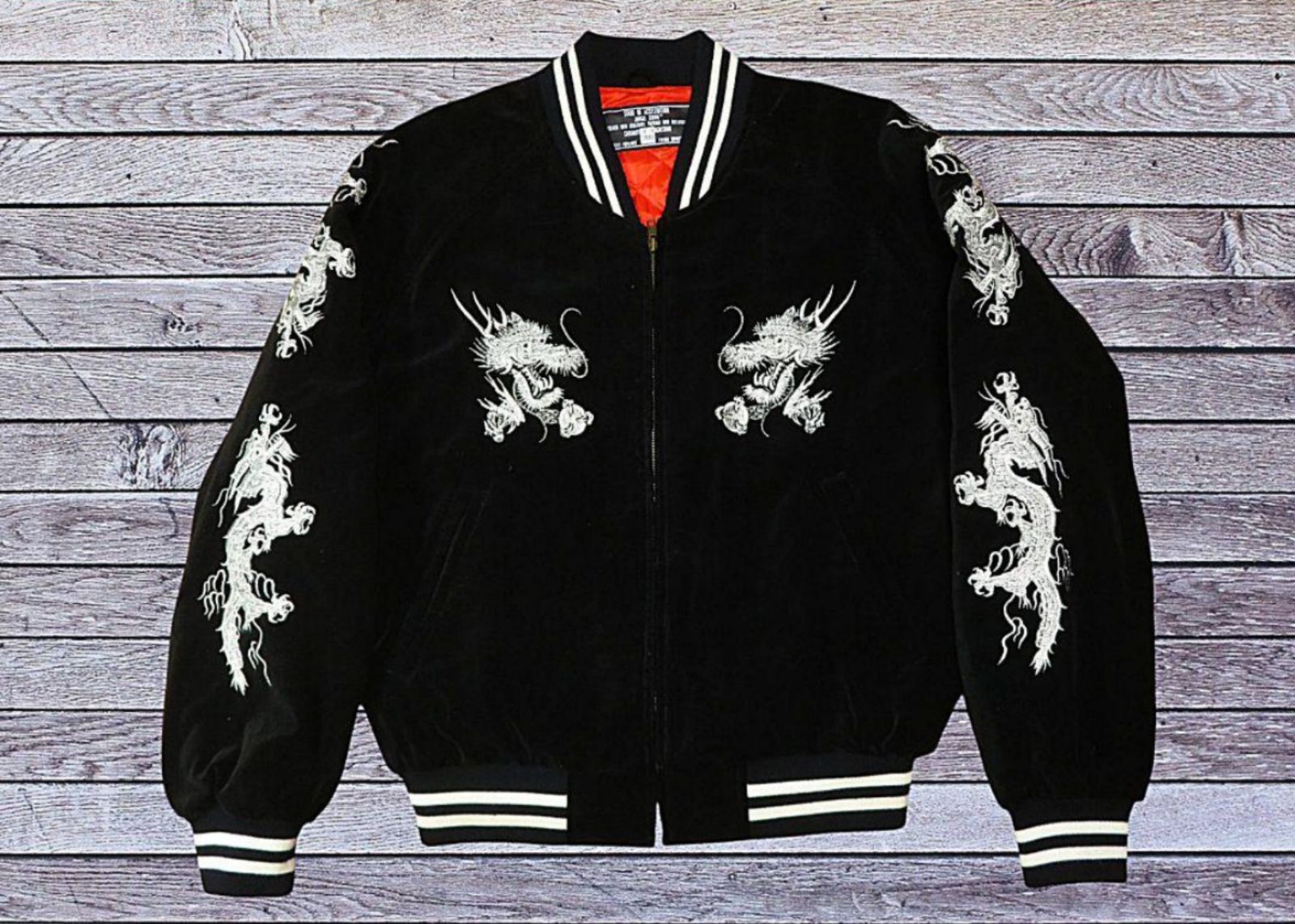 ✅️ シルバードラゴン M L 銀龍 JUNGLE STORM ジャングルストーム 90s頃 別珍 スカジャン スーベニアジャケット 旧モデル