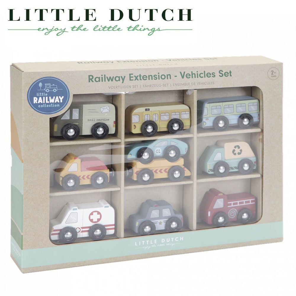 Little Dutch ミニカー10台セット 木製知育おもちゃ はたらく車 - メルカリ