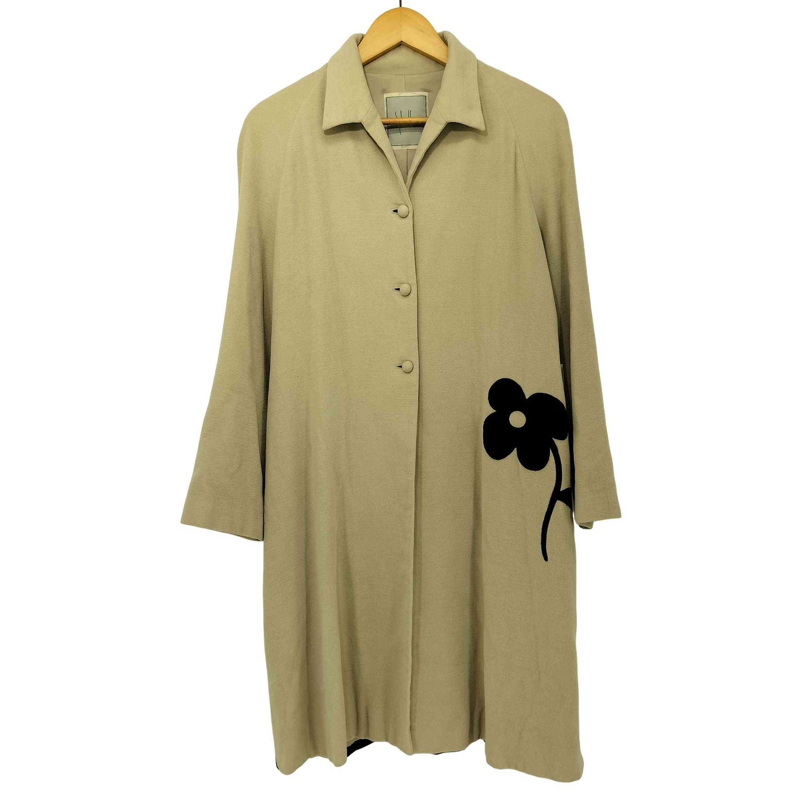Sybilla花柄刺繍ロングコート シビラ Sybilla 花柄刺繍 コットン チェスターコート レディース JPN