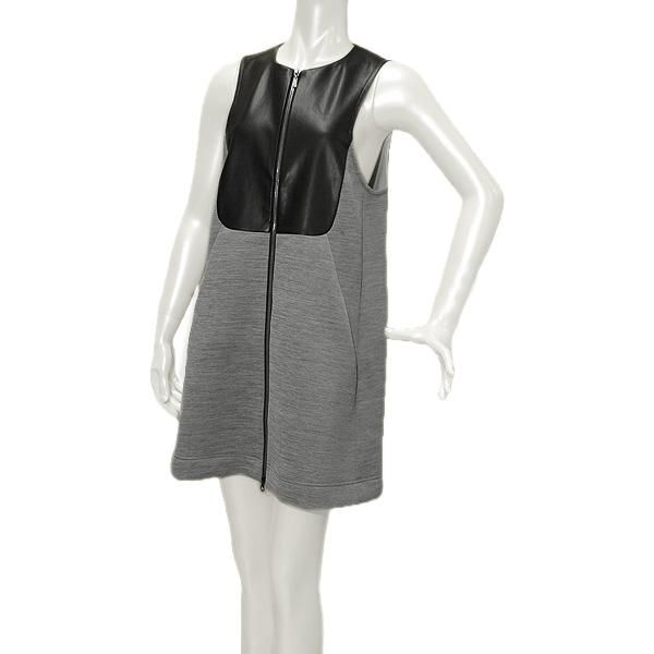 ムニタルプ MUNITALP レディース 秋冬 MOCHI MOCHI ダンボールニット×合皮 ロングベスト 005-65010