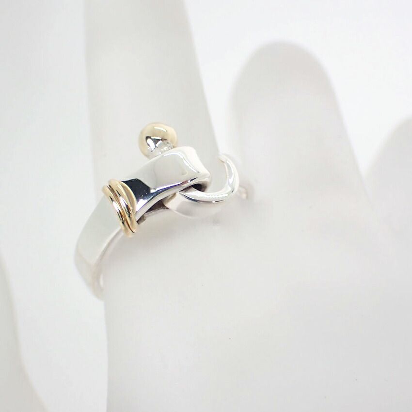 ティファニー 925/750 フック＆アイ リング 10号 f_070 Tiffany & Co. - ティファニー 925/750 フック＆アイ リング 10