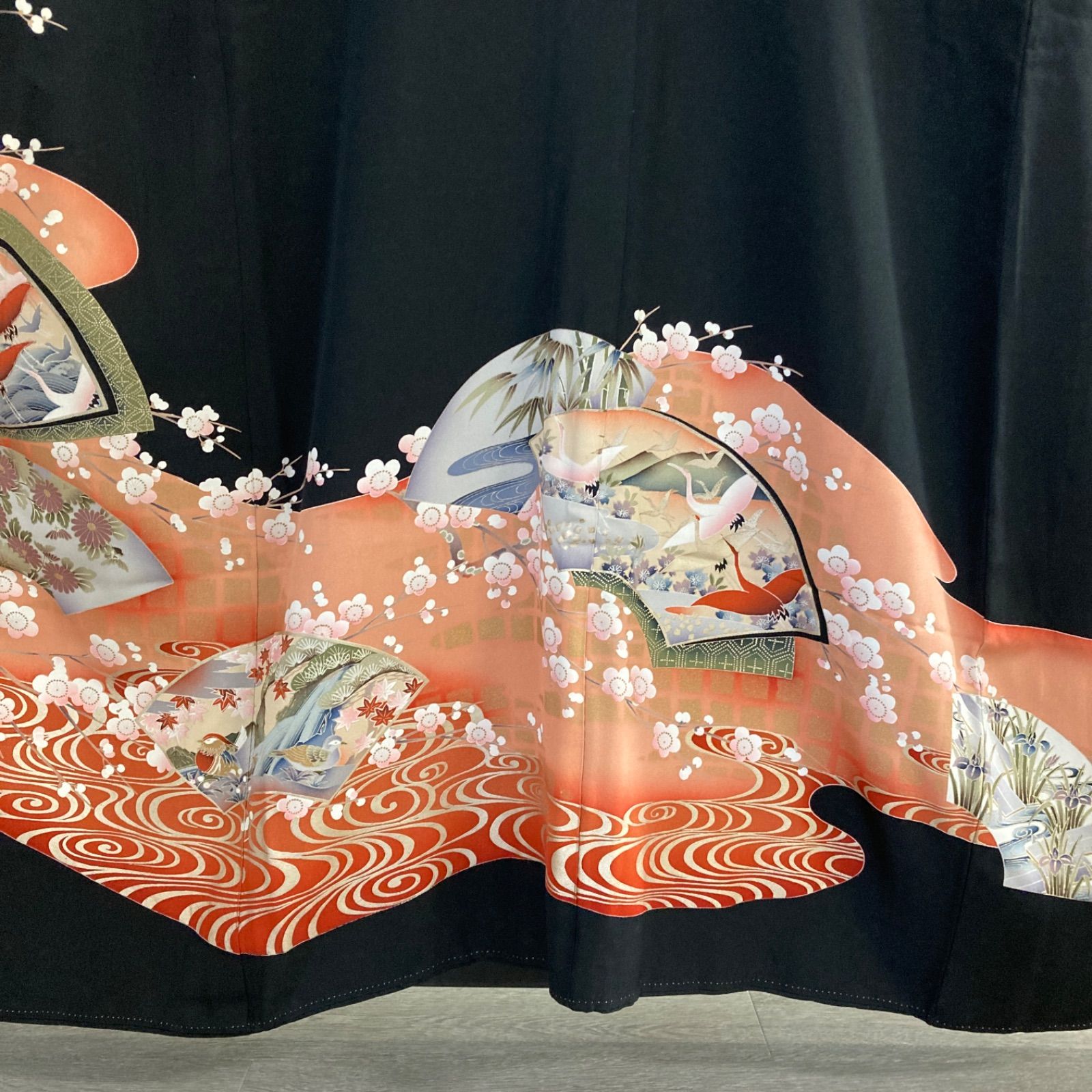 平和屋着物□豪華色留袖 友禅 作家物 草花文 正絹 逸品 DAAP1906ic