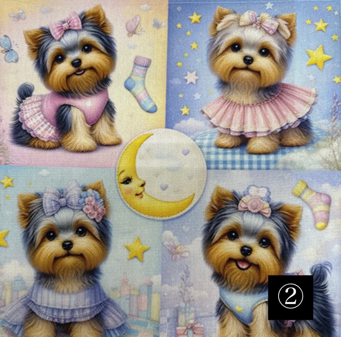 ハンドメイド パネル トートバッグ ポーチ ヨークシャテリア NEXPOTALLINN_EU