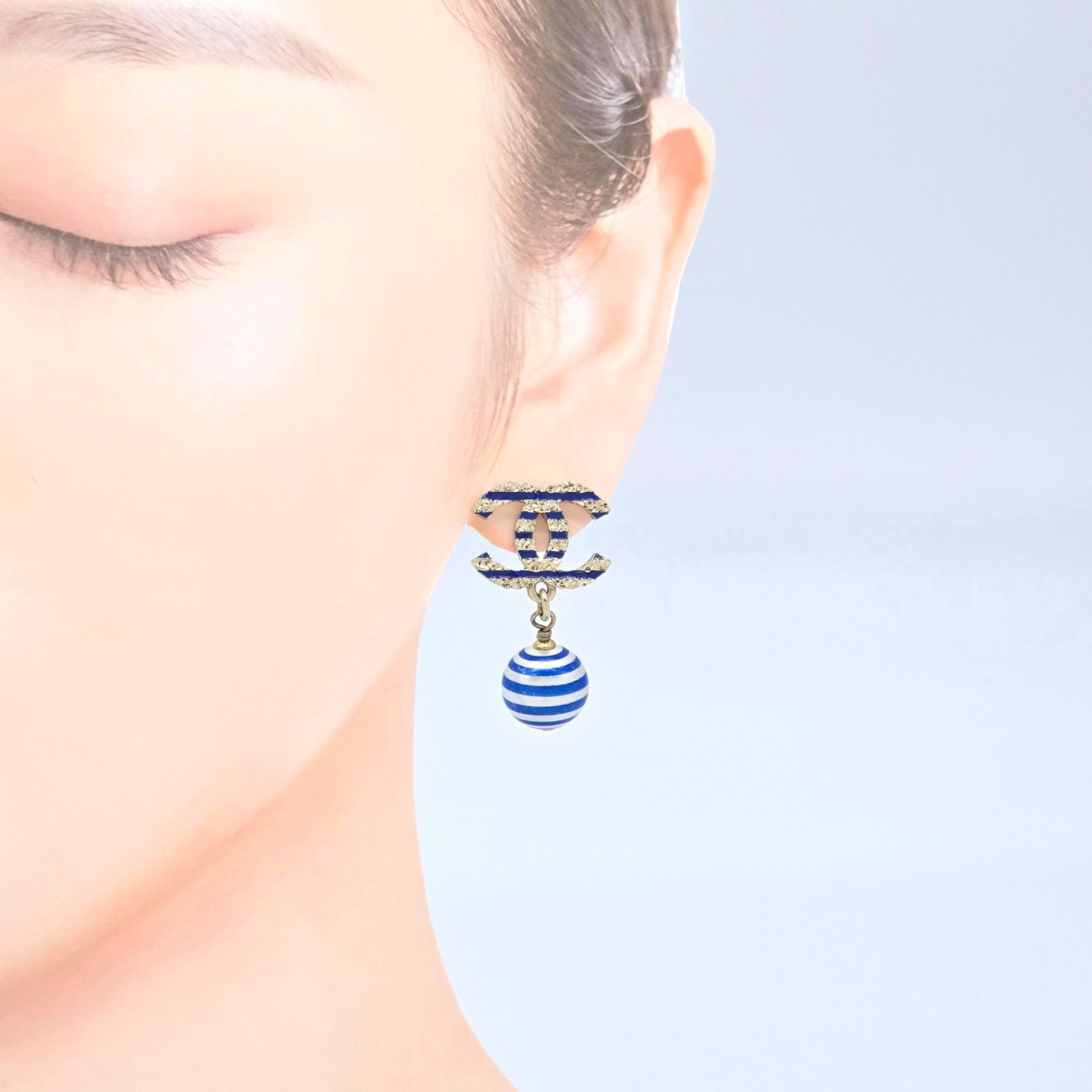 CHANEL シャネル ココマーク ピアス 両耳 ボール ドロップ