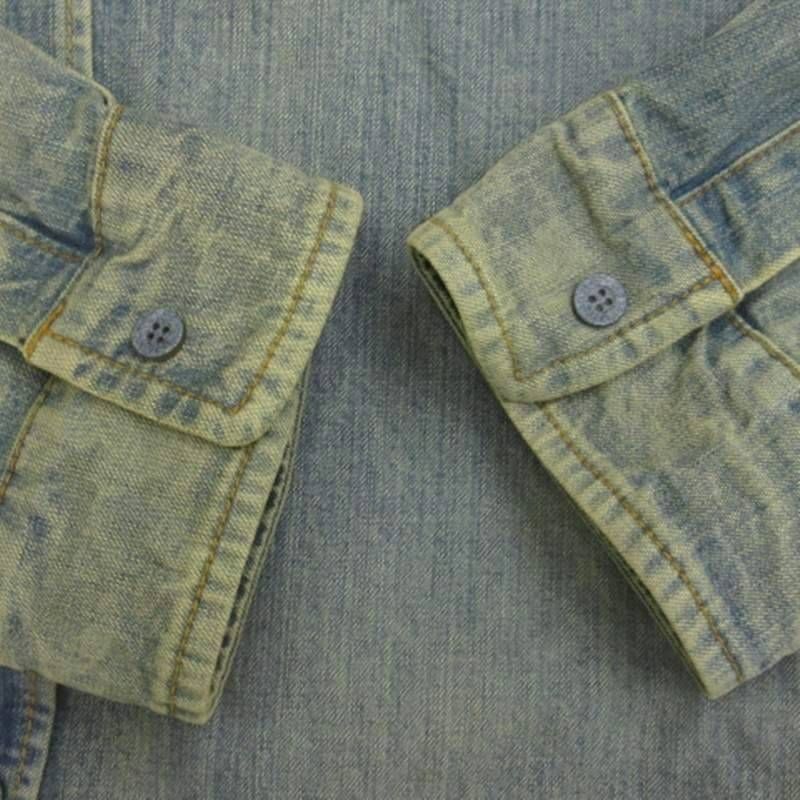 流行に敏感 バレンシアガ BALENCIAGA オーバーサイズ ウォッシュ デニムシャツ ジャケット 長袖 678363 インディゴ S