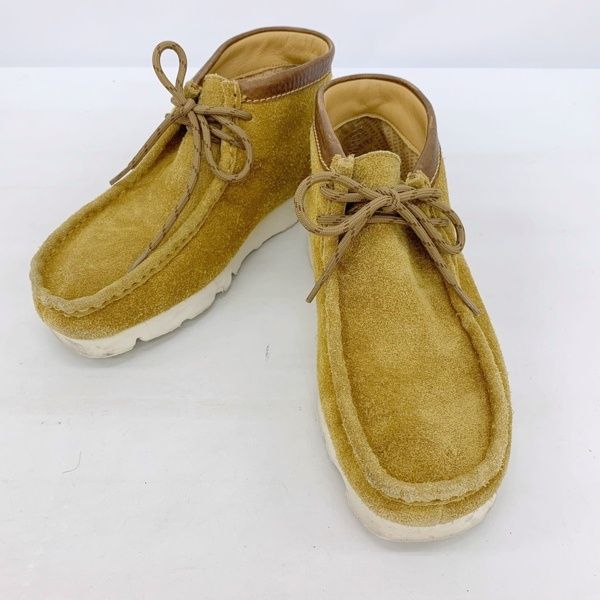 Clarks クラークス ワラビー ブーツ シューズ スニーカー モカシン WALLABEE BOOT GORE-TEX GTX メンズ 25.5cm ベージュ系 靴 DF16137