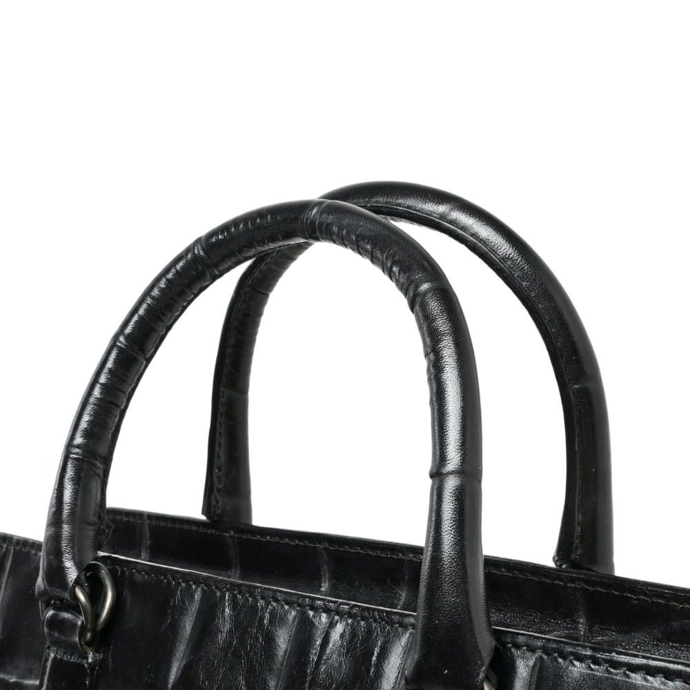 Jean-Paul GAULTIER 2way クロコ型押し レザー ショルダー バッグ