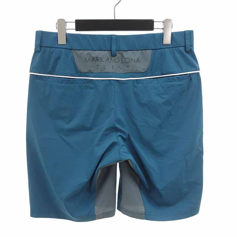 マークアンドロナ ゴルフ 25 SS Draft Hybrid Shorts ハーフ パンツ ブルー サイズ メンズ46
