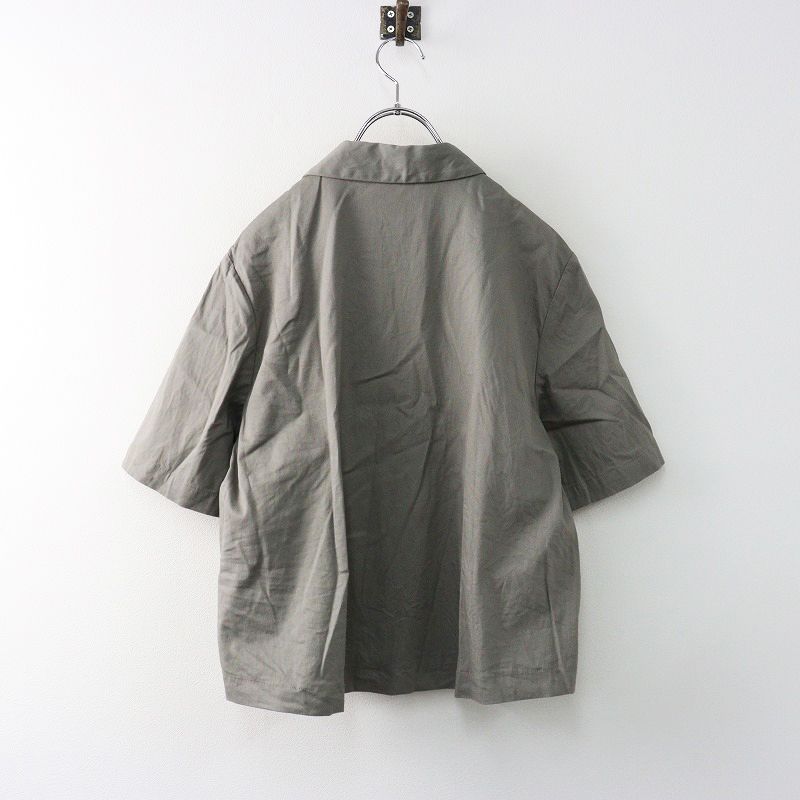 2025SS パラスパレス Pal las Palace コットンリネンドビーオックスストレッチ 5分袖テーラードジャケット 0 グレー 2400014604238