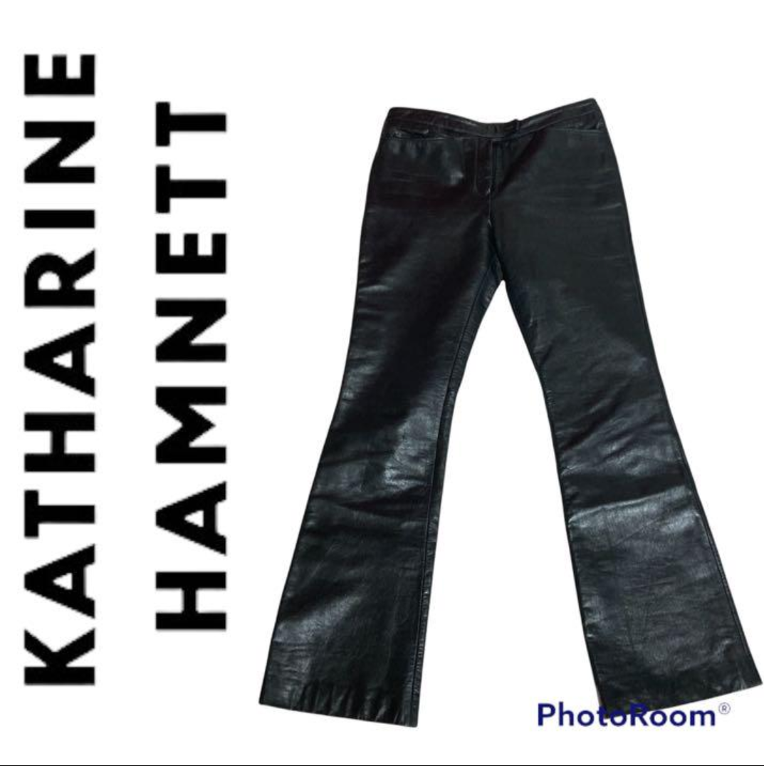 即購入可】Katharine Hamnett London 山羊革パンツ-