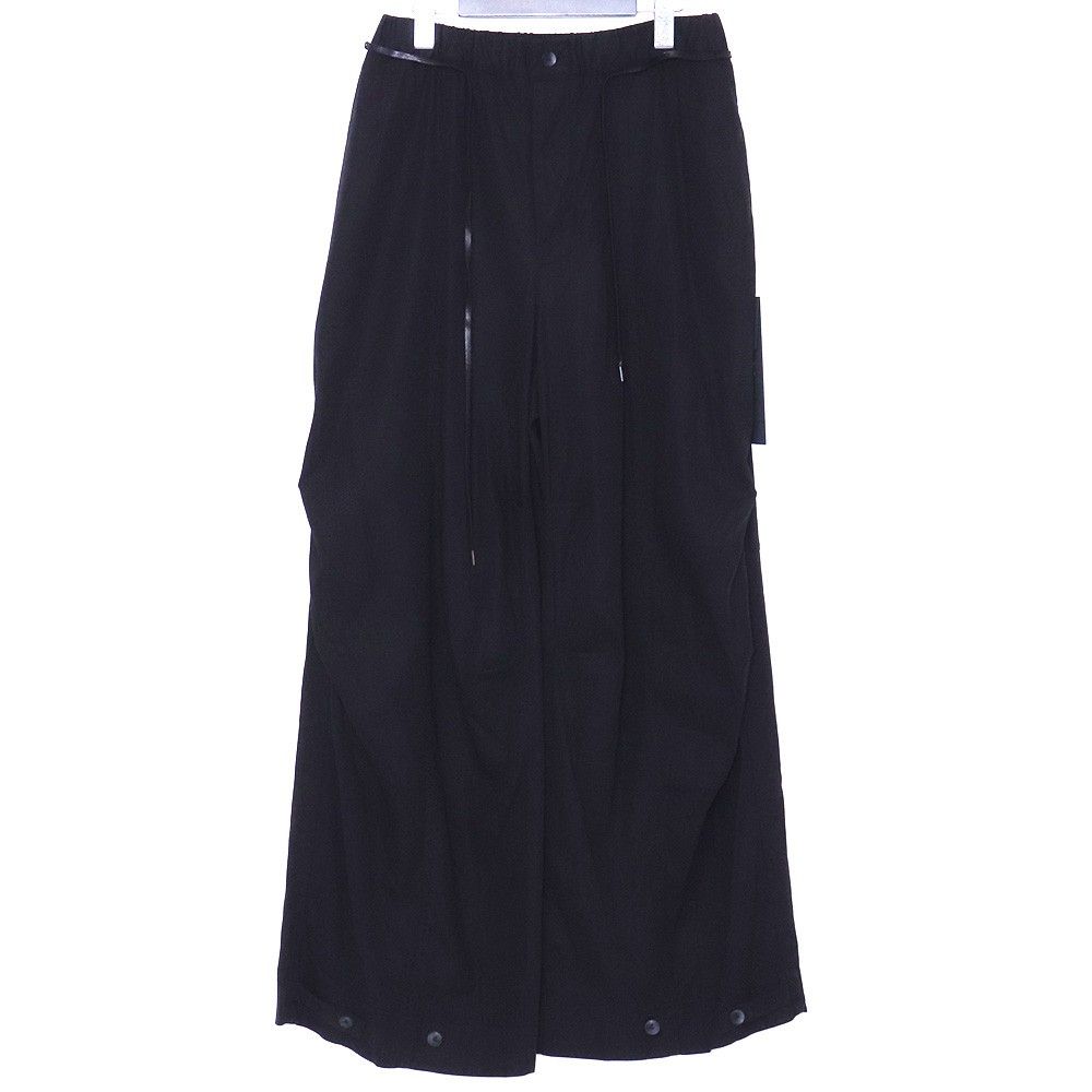 THE VIRIDI-ANNE Twill object dyed wide trousers サイズ2 ブラック VI-3843-04