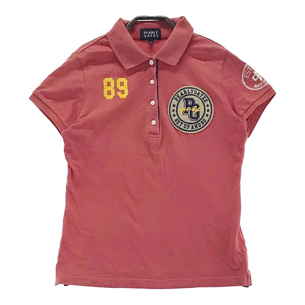 サイズ：2 PEARLY GATES パーリーゲイツ 半袖ポロシャツ ピンク系 [240001809407]# ゴルフウェア レディース ストスト -  メルカリ
