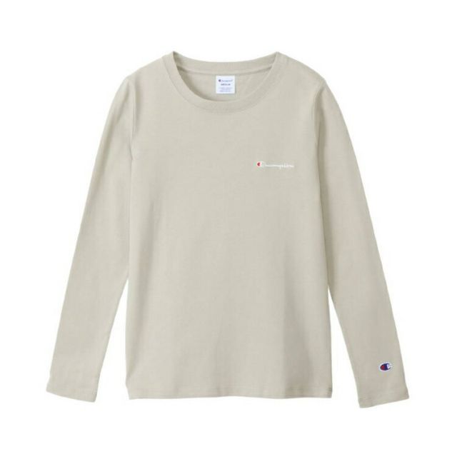 HANES ヘインズ LONG SLEEVE T-SH サンドベージュ Mサイズ CW-X407 782 | スポーツ スポーツウエア ウエア 服 衣類 トップス 長袖 ロングスリーブ Tシャツ ロンT 素材 機能性 コットン 天竺素材 サスティ