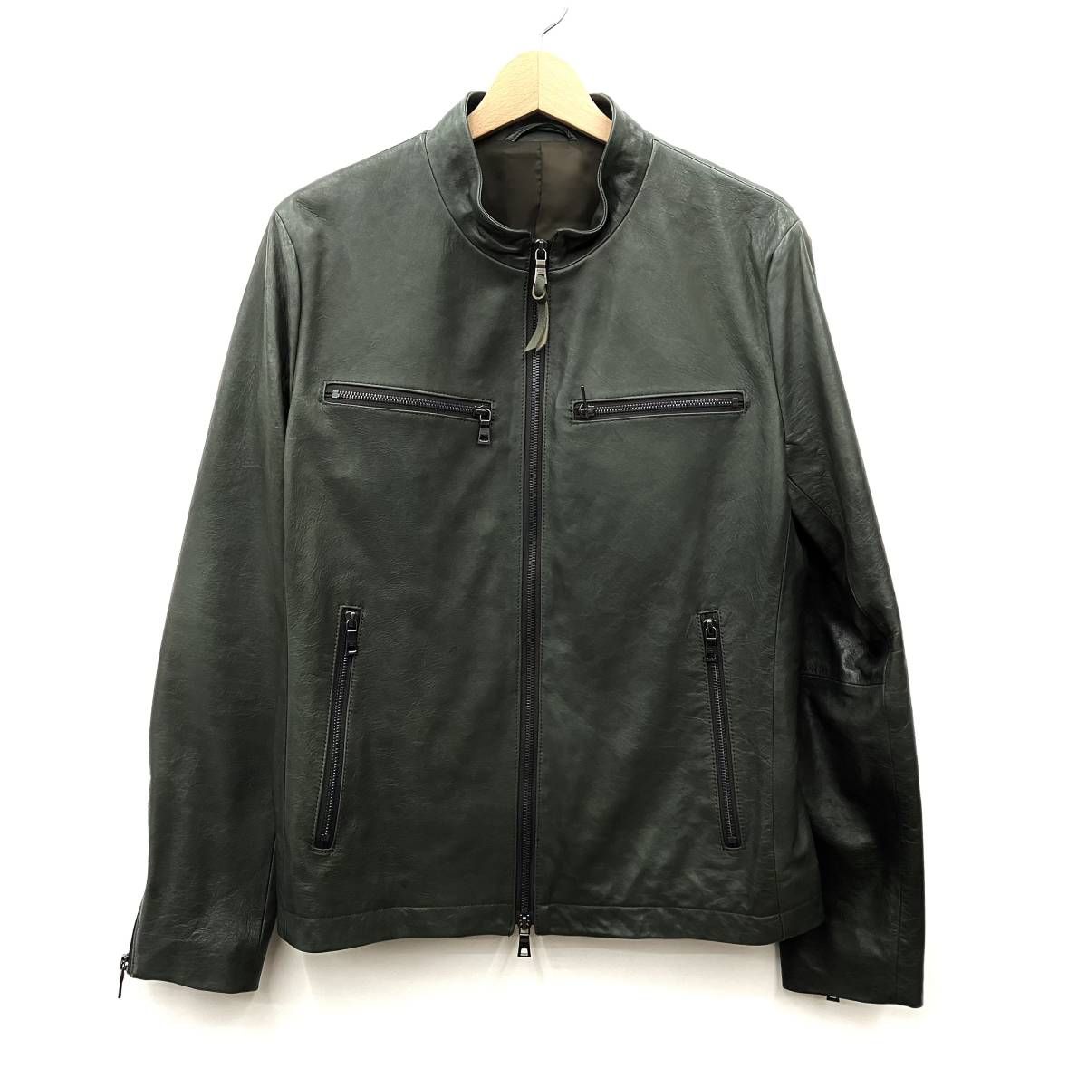 EPOCA UOMO エポカウォモ シングルライダース レザー ジャケット PRIMA COLLECTION M1F97590 トルコレザー サイズ46