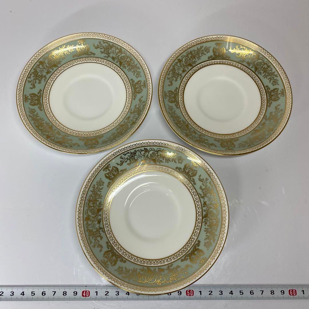 ウェッジウッド コロンビアセージグリーン コーヒーカップ 3客東金6 0310⑤