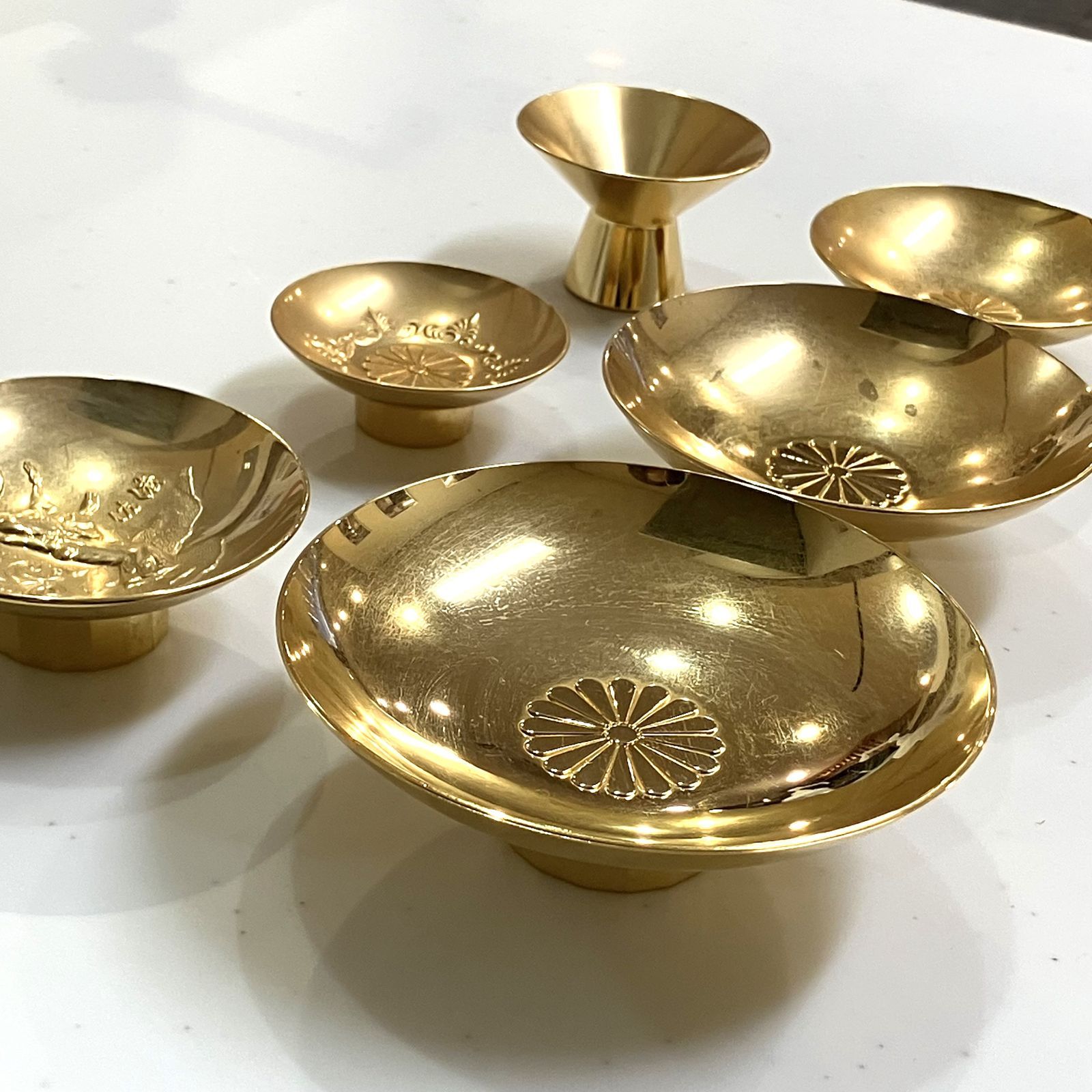 金杯 銀杯 7点セット 24金GP 純銀 - メルカリ