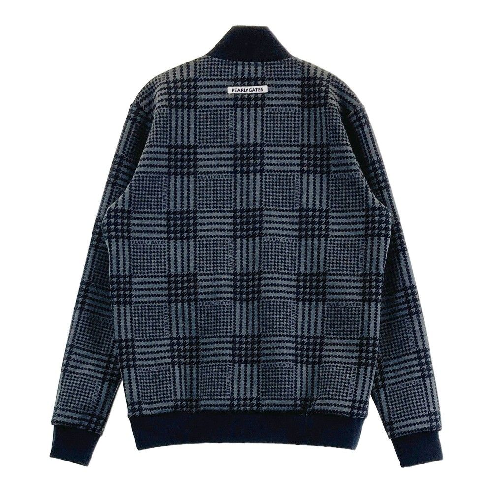 サイズ：4 PEARLY GATES パーリーゲイツ  スウェット ジップジャケット チェック柄 グレー系 [240101381983] ゴルフウェア メンズ ストスト サイズ：4 PEARLY GATES パーリーゲイツ スウェット ジップ