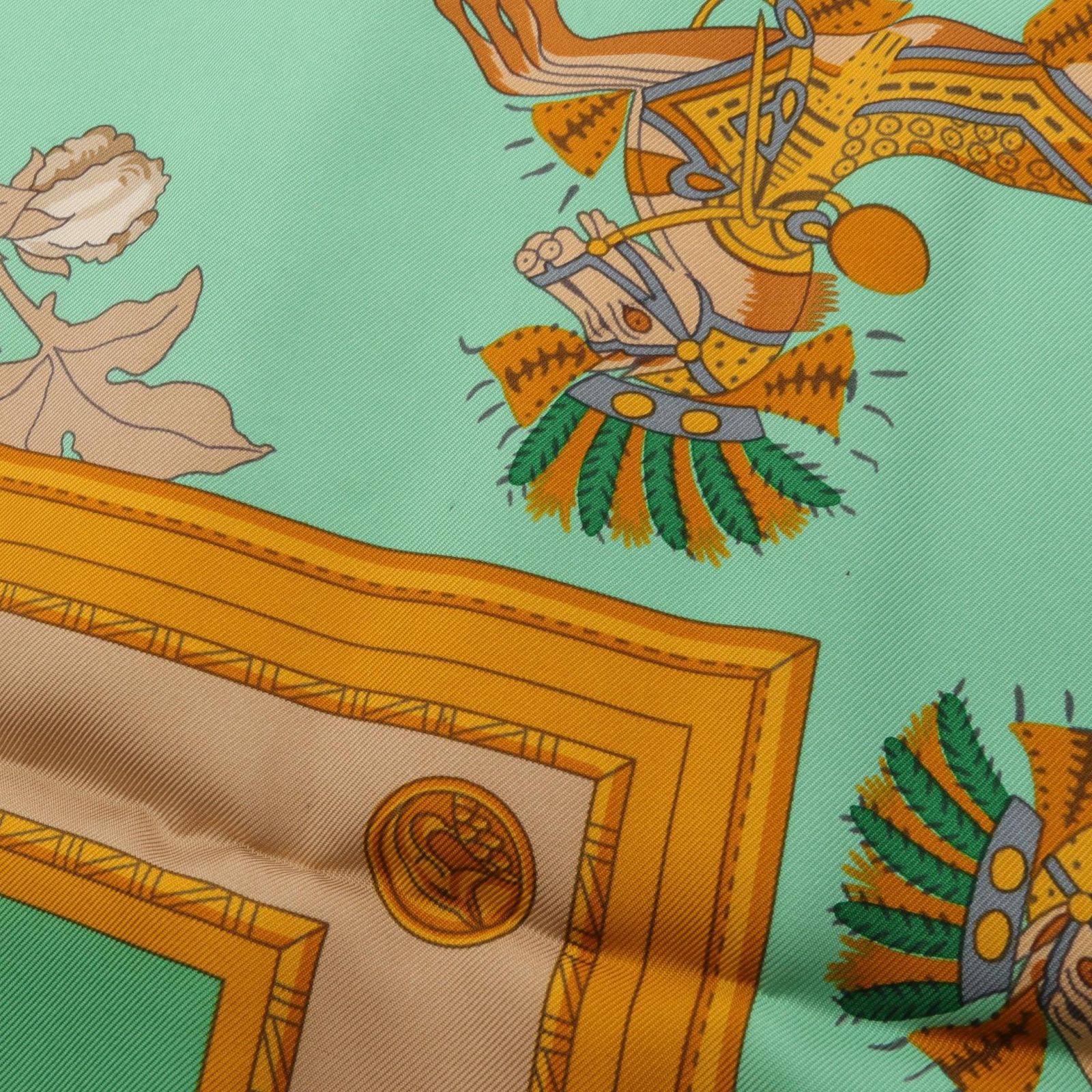 エルメス HERMES スカーフ カレ90 Harnais Francais PREMIER