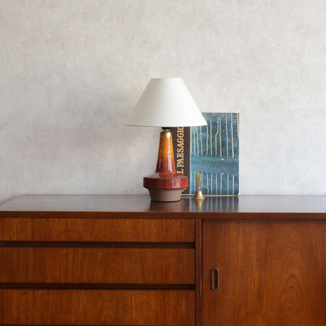 ★北欧雑貨　デンマーク　ビンテージ　Michael Andersen ミカエル・アナセン　花瓶　土色　シンプルな模様 ☆20周年記念！！☆北欧雑貨 デンマーク ビンテージ Michael Andersen