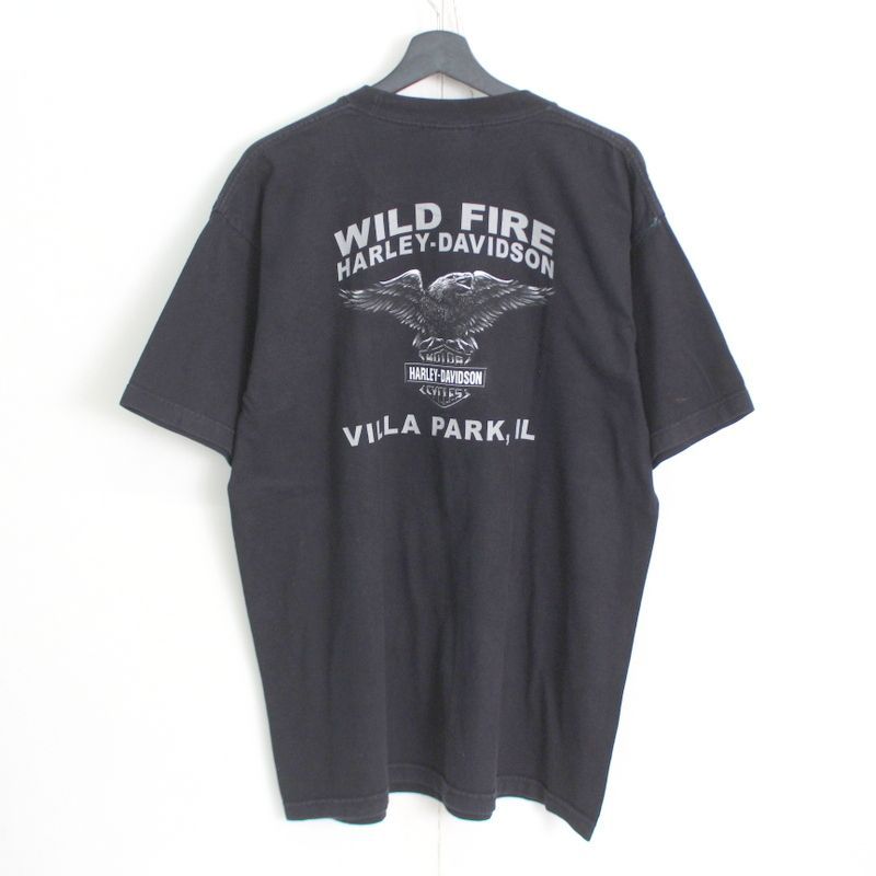 00s USA製 HARLEY DAVIDSON バックプリント イーグル 半袖Tシャツ