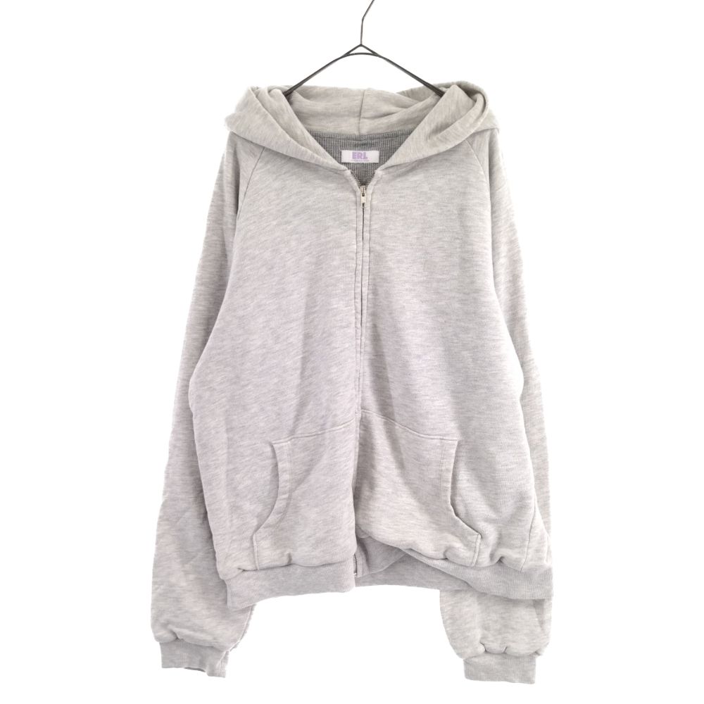 ERL (イーアールエル) UNISEX ZIPPED FLEECE HOODIE JERSEY ユニ